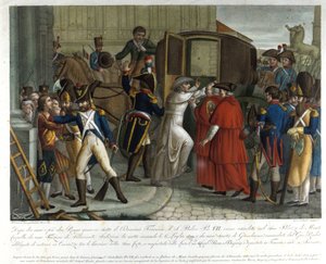 De arrestatie van Pius VII (1742 - 1823) in Savona in 1809 door Unknown artist