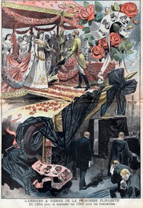 De aankomst in Wenen van Elisabeth de Wittelsbach door Unknown artist