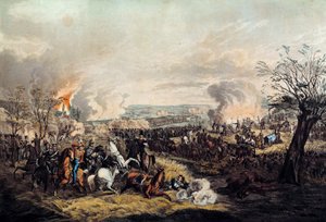 De dood van hertog Frederik Willem van Brunswijk in de Slag bij Quatre Bras op 16/06/1815 door Unknown artist
