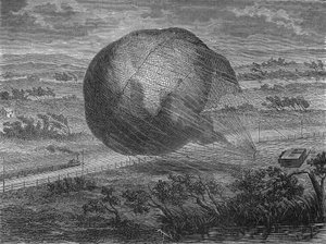 De val van de ballon 