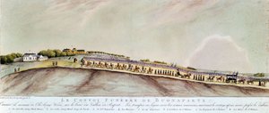 De begrafenisstoet van Bonaparte naar Sint Helena, 1821