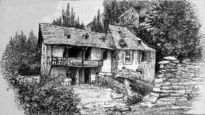 Het huis van Bernadette Soubirous (1844-1879) in Lourdes. door Unknown artist