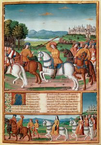 De waanzin van Karel VI (1368 - 1422) door Unknown artist