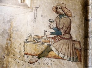 Het slaan van de munt door Unknown artist