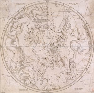 De rechte klimmingen en declinaties van de belangrijkste vaste sterren in beide hemisferen tot het jaar 1678 door Unknown artist