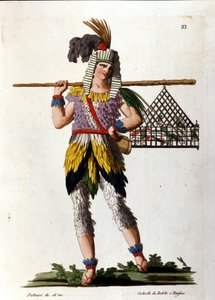 De rol van Papageno, personage uit Mozarts De Toverfluit