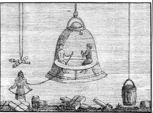 De kleine bel op de schouders van de man links (voorloper van de helm van een pak) door Unknown artist