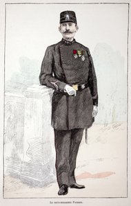 De onderbrigadier (onderbrigadier) Poisson. Kleurenets, voor illustratie 