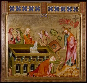De drie vrouwen in het graf en Noli me tangere door Unknown artist