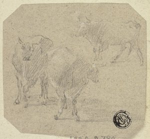 Drie koeien door Unknown artist