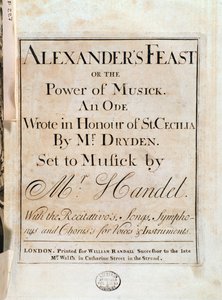 Titelpagina van muzikale partituur van Alexander