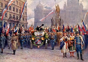 Tomas Garrigue Masaryk door Unknown artist