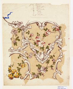 Proefdruk voor een Gebloemde Chintz