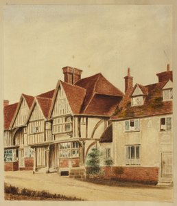 Tudor huisgevels door Unknown artist