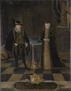 Portret van Ulrich III (1527-1603), Hertog van Mecklenburg en Elizabeth van Denemarken (1524-1586), Hertogin van Mecklenburg door Unknown artist