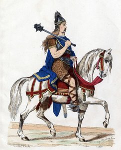 Een chef van de Franken - in Les Costumes civil et militaires des Francais dans travers les Siecles Paris F. Roy 1882 door Unknown artist