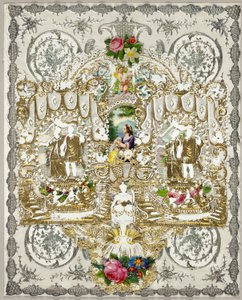 Valentijn zonder titel (Vrouw met brief) door Unknown artist