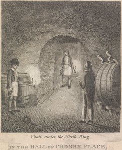 Gewelf onder de noordvleugel in de hal van Crosby Place; pagina 81 (Volume Een) door Unknown artist