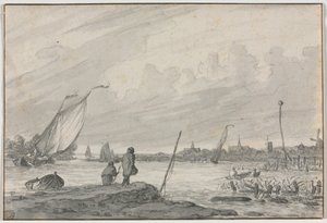Uitzicht op Alkmaar met Boten