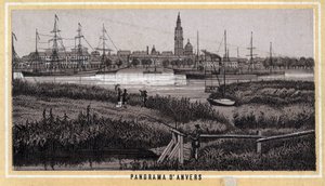 Uitzicht op Antwerpen, België (Vlaamse regio)