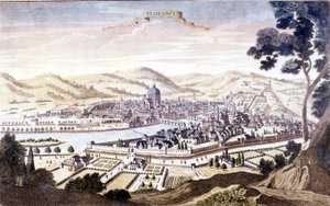 Zicht op Florence in de 18e eeuw door Unknown artist