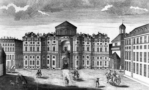 Zicht op Palazzo Carignano (Palazzo Carignan) in Turijn door Unknown artist