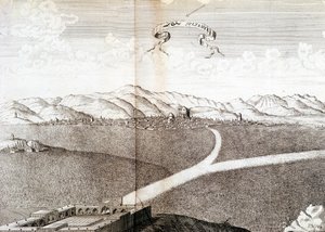 Uitzicht op Sultanie - in Journal of the voyage of the Knight Chardin, Persia and East Indies, by the Black Sea and the Colchide door Unknown artist
