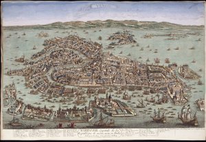 Uitzicht op Venetië