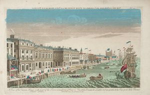 Gezicht op het Custom House en de Douana van Londen