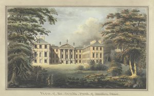 Zicht op de Zuidkant van Hamilton Palace door Unknown artist