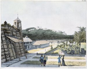 Uitzicht op de stad Agana, archipel van de Marianen