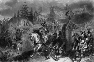 Vikingsvloot getransporteerd naar de aarde. in "Algemene Geschiedenis van de Marine" door Van Tenac