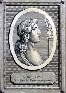 Virgil (70 - 19 v.Chr.), Latijnse dichter. Gravure uit de 18e eeuw