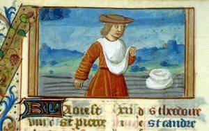 Maagd Zaaier en Zodiak - Miniatuur uit de Middeleeuwen (ref. 137, 049v) - Verzoek om toestemming van de Gemeentelijke Bibliotheek van Toulouse (tel: 05 62 27 66 66)