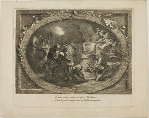 Voltaire bij een satanisch feest door Unknown artist