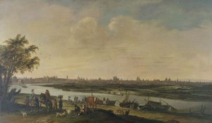 Algemeen uitzicht op Parijs, genomen vanaf de voet van de heuvel van Chaillot, circa 1650