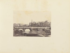Uitzicht vanaf de Pont des Arts in Parijs door Unknown artist