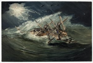 West-Indische Orkaan door Unknown artist