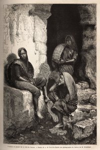 Vrouwen van het volk van de Concau-kust (of Konkan, noordkust van India). Gravure ter illustratie van de reis in de zuidelijke provincies van India, door Alfred Grandidier, in 1862-1864, gepubliceerd in 