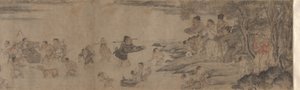 Yang Pu verhuist zijn familie door Unknown artist