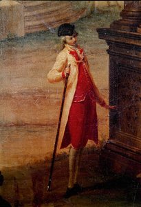 Jonge man van de Venetiaanse aristocratie (detail). Anoniem schilderij. 18e eeuw Galleria dell
