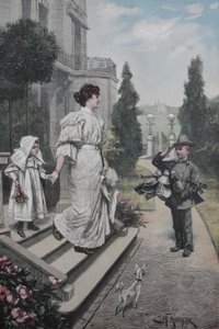 Jeugdige straatventer, marskramer