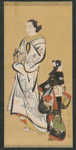 Yujo en een meisje (kamuro) door Unknown artist