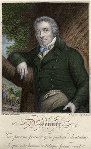 Portret van Edward Jenner (1749-1823), Engelse arts, ontdekker van immuniteit tegen pokken. door Unknown artist