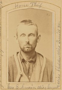 [George E. Swain alias Sargeant, Paardendief]. door Unknown artist/maker