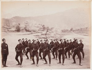 Een detachement van het 4e Gurkha (Geweer) Regiment door Unknown photographer
