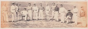 Een legercricketteam, ca. 1870