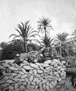 Verovering van Libië door Italië, ca.1911 (zwart-wit foto) door Unknown photographer