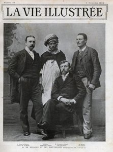 Ferdinand de Behagle (1857-1899) (Franse ontdekkingsreiziger) Hoofd van de missie en zijn luitenants door Unknown photographer