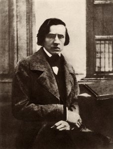 Frederic Chopin (1810-1849) Poolse componist en pianist door Unknown photographer